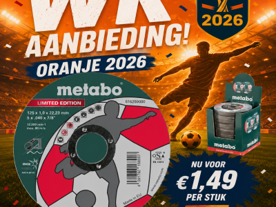 Limited Edition Metabo World Cup 2026 doorslijpschijven!